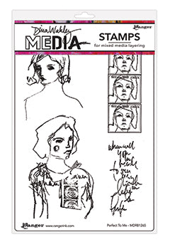 Dina Wakley stamp-Perfect to Me