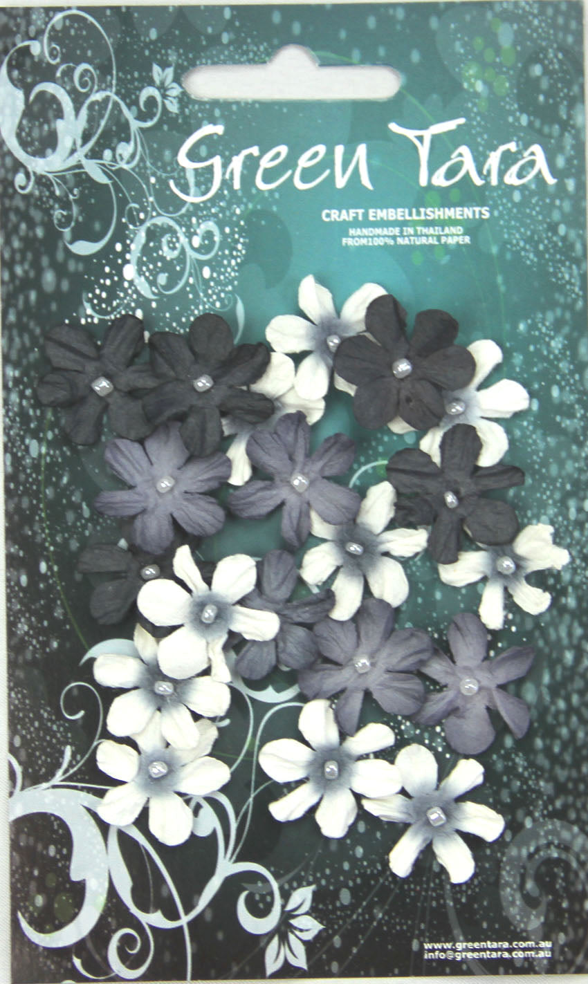 Mini Flowers Black