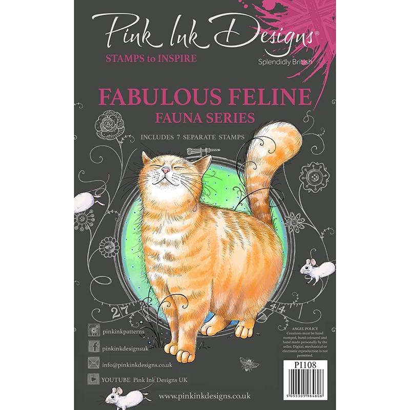 Pink Ink Designs  Stamps - Fauna Series - Fabulous Feline