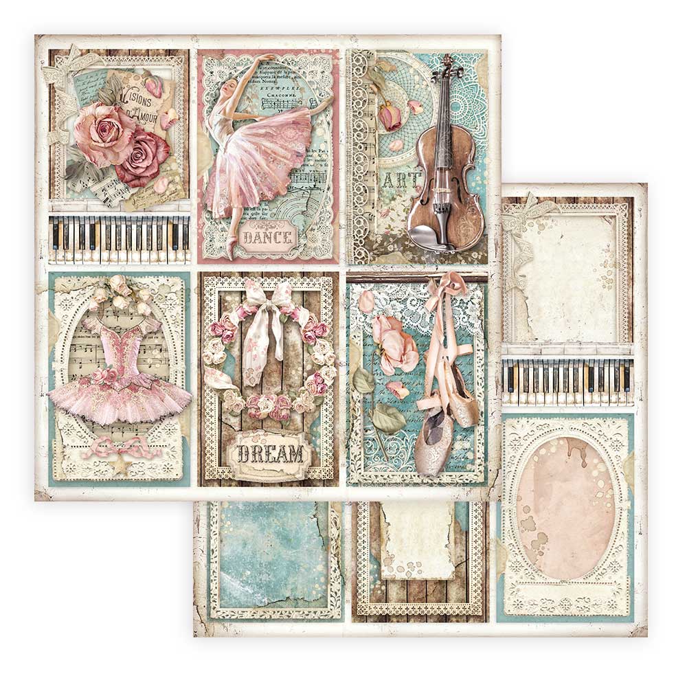 Stamperia  Cards Double Faced Paper - Passion