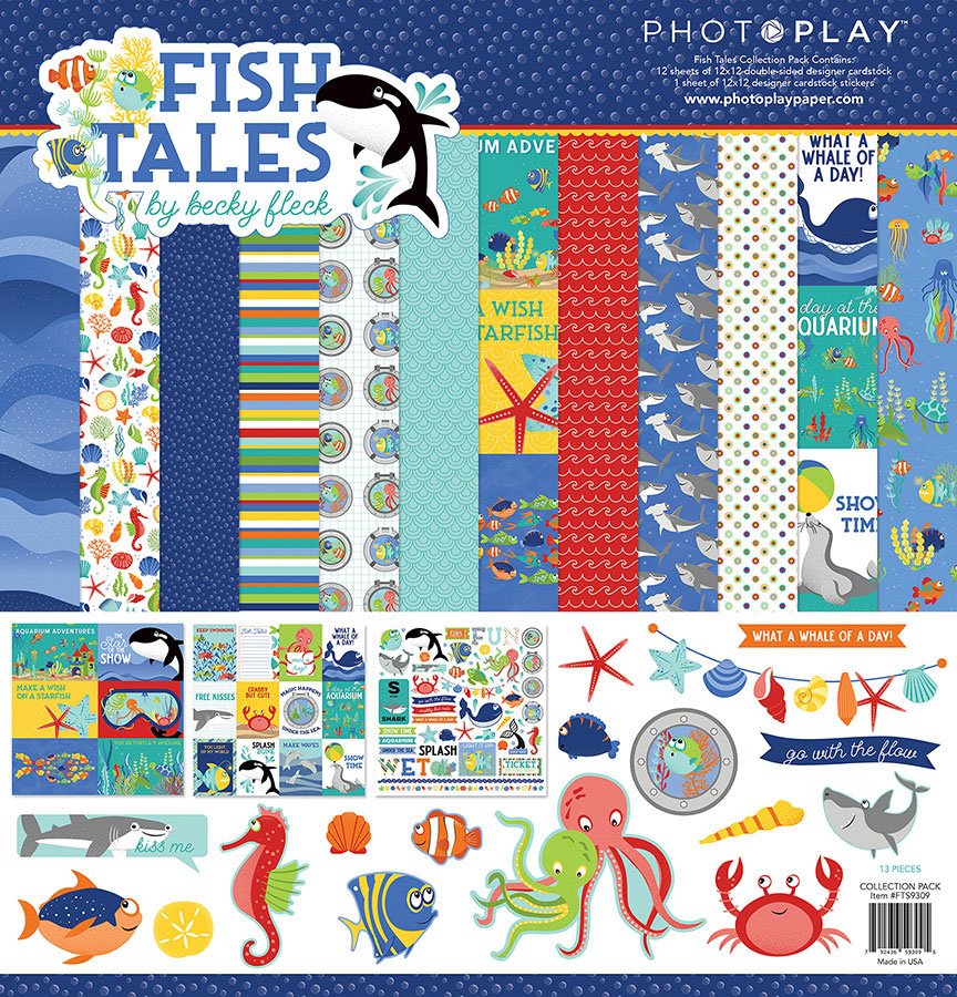 Photo Play Fish Tales 12 x 12 Paper  Collections