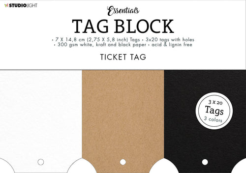 Studio Light -  Essentials Tag Block  06 - Ticket Tag
