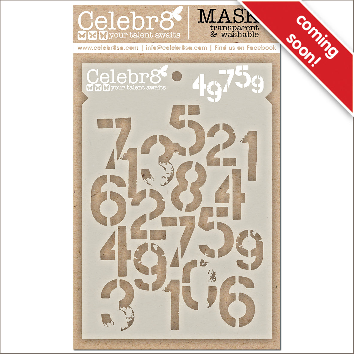 Celebr8  Stencils 4 x 6 " Numbers
