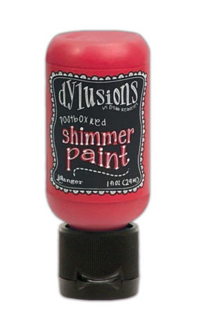 Dylusions Shimmer Paint Postbox Red