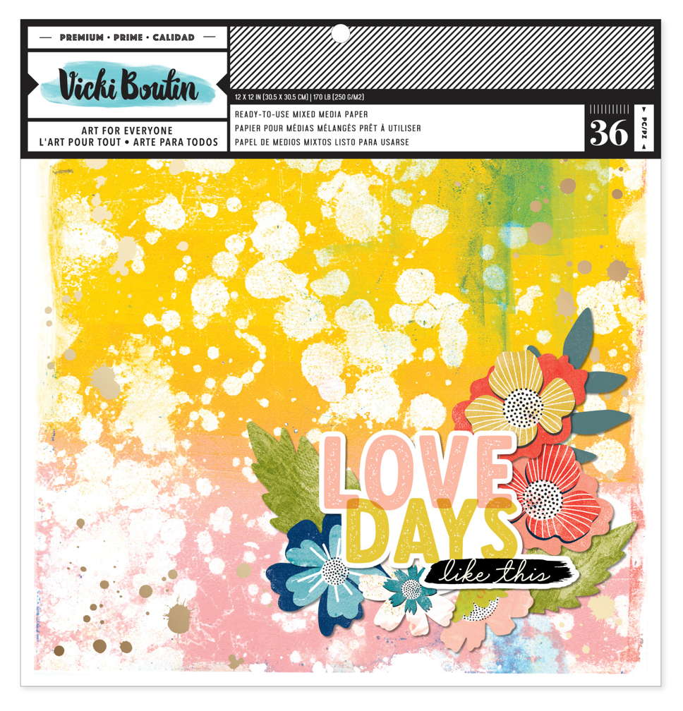 Vicki Boutin 12x12 Mixed Media Paper Pad - Print Shop - Love Days