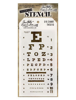 Tim Holtz Eye Chart Layering Stencil