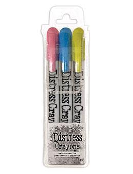 Tim Holtz Distress Crayons -pearlescent  Festive pk2