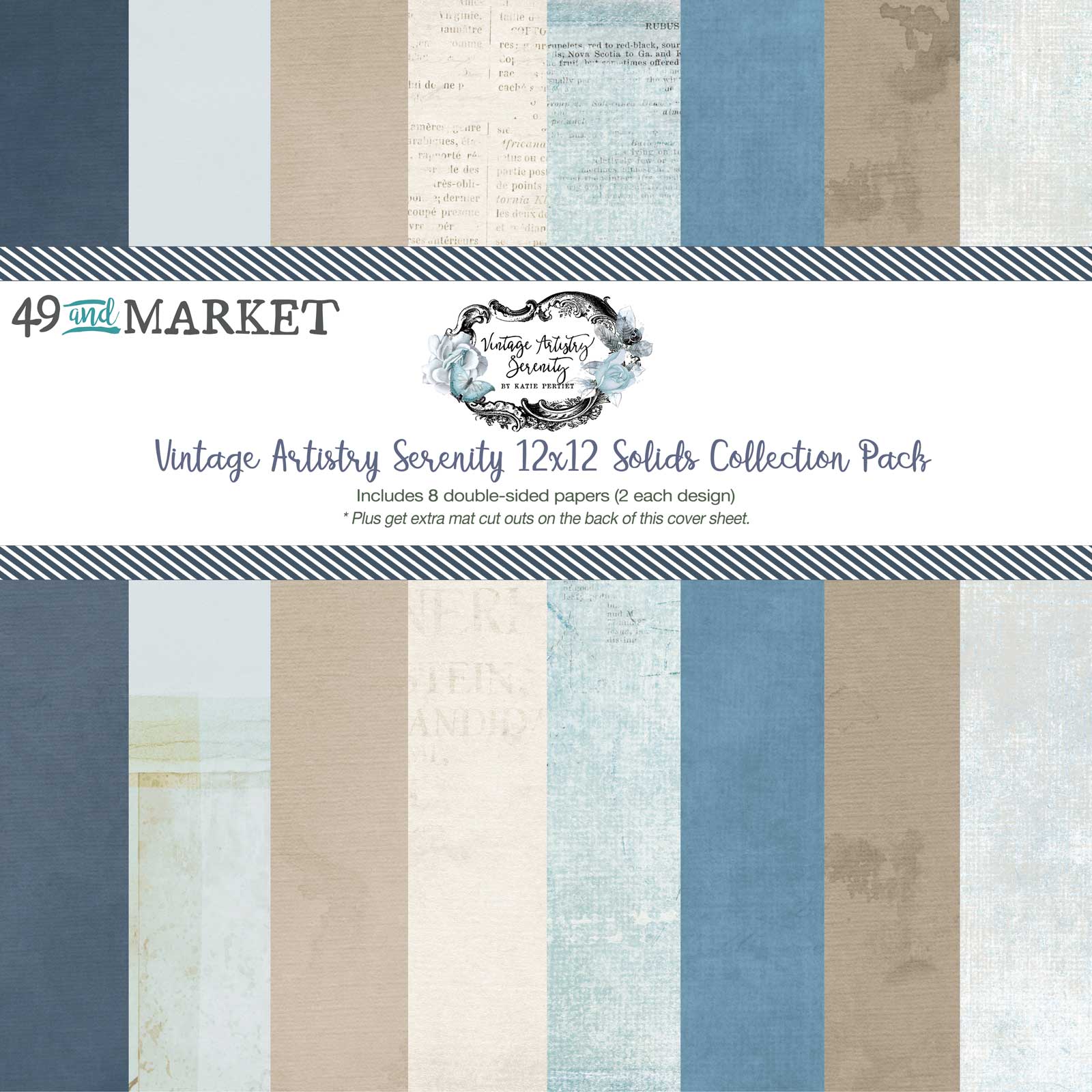 49 and Market  Vintage Artistry Serenity solids collection Pack