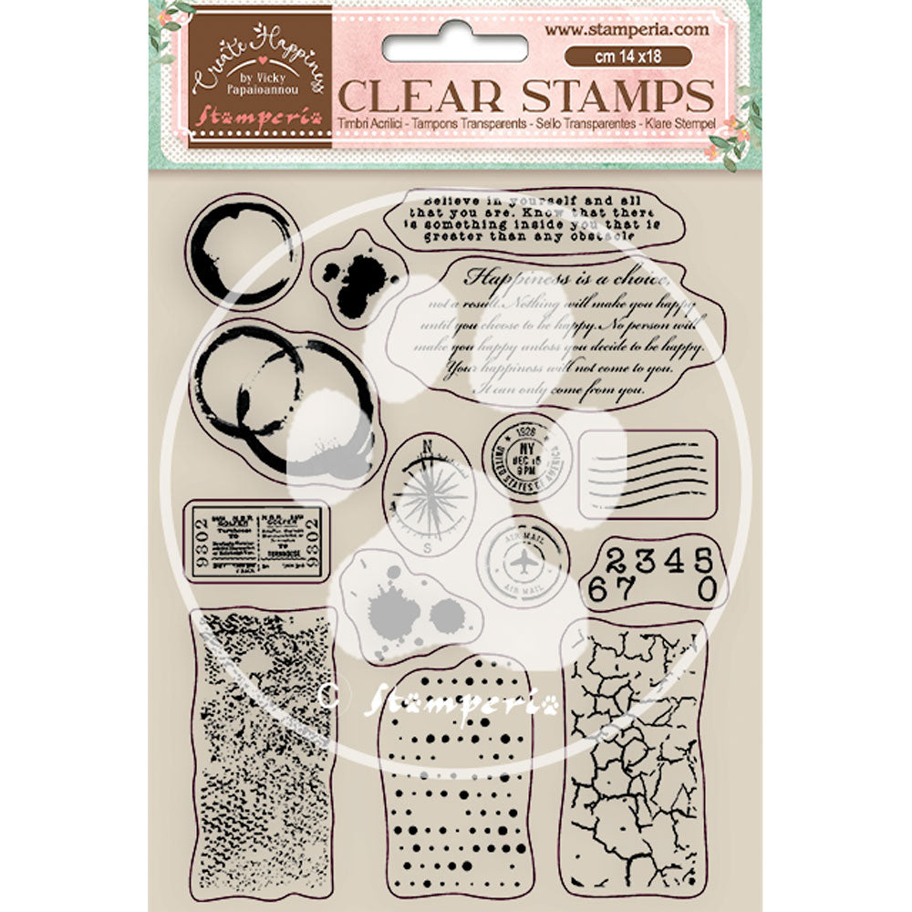 Stamperia Clear Stamps Create Happiness