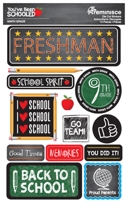 Designed by Reminisce  You have been Schooled  Freshman  Die Cut Stickers