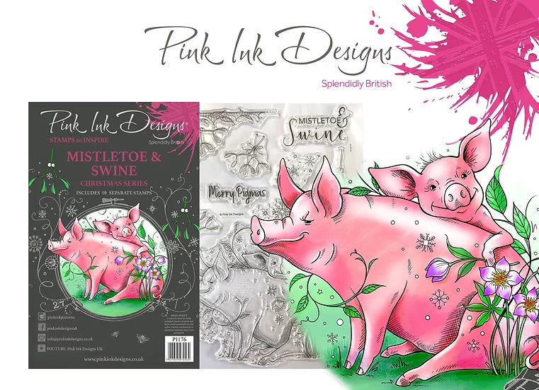 Pink Ink Designs  -Christmas Series   - Mistletoe & Swine