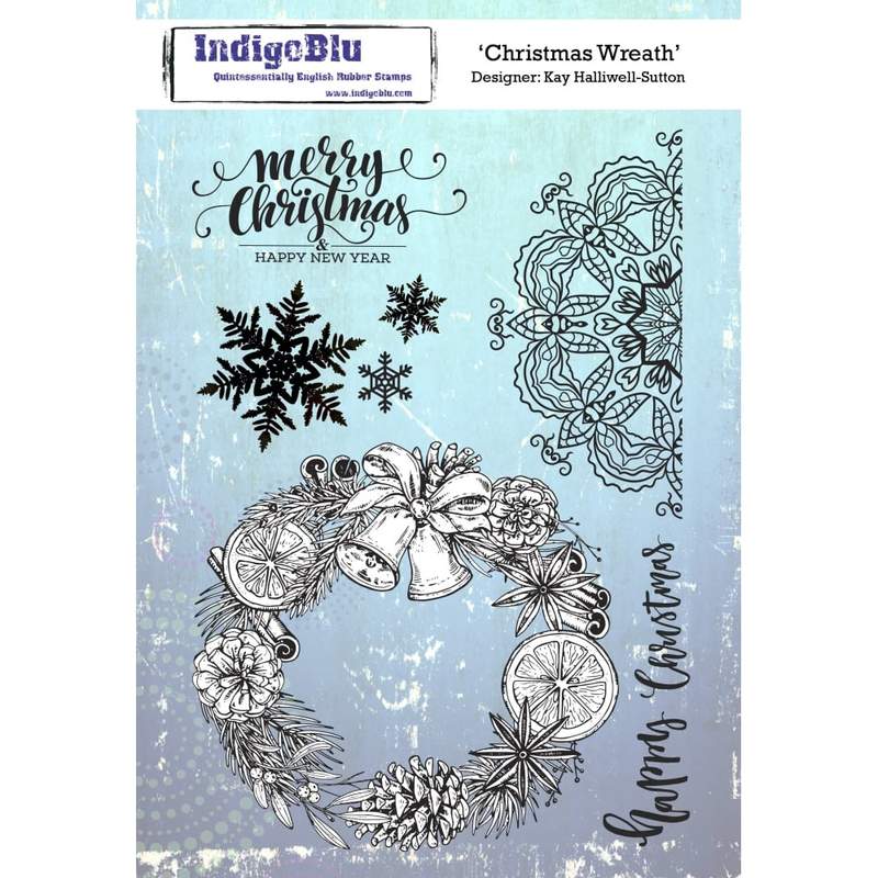 IndigoBlu Stamps Christmas Wreath