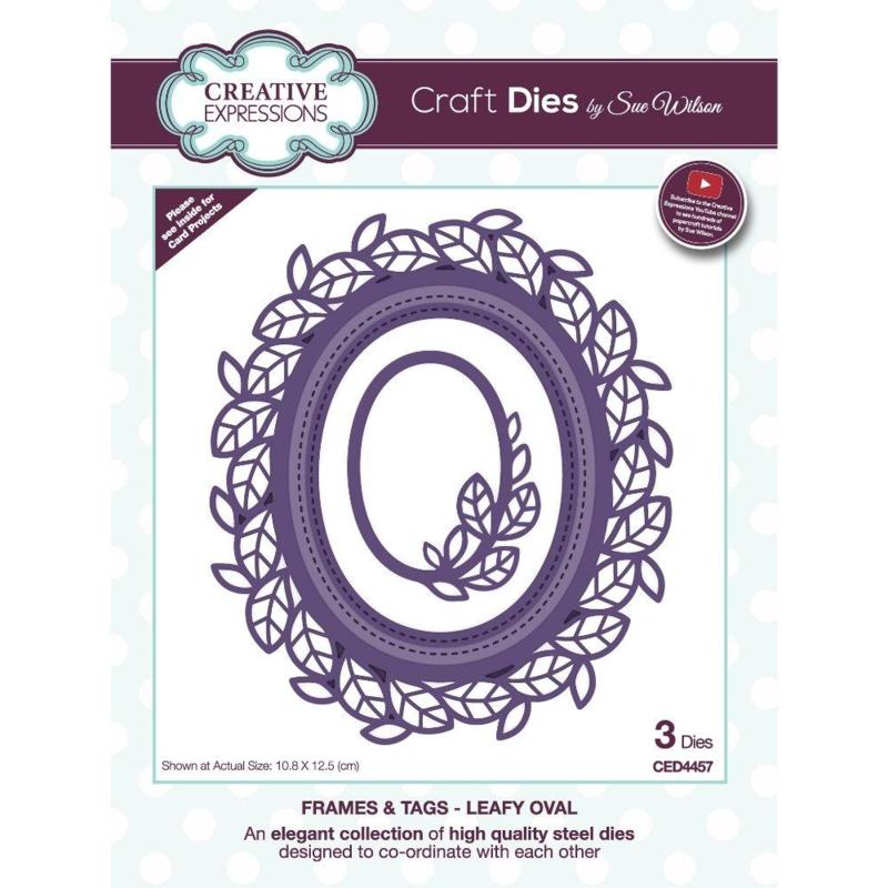 Creative Expressions  Frames and Tags   - Leafy Oval