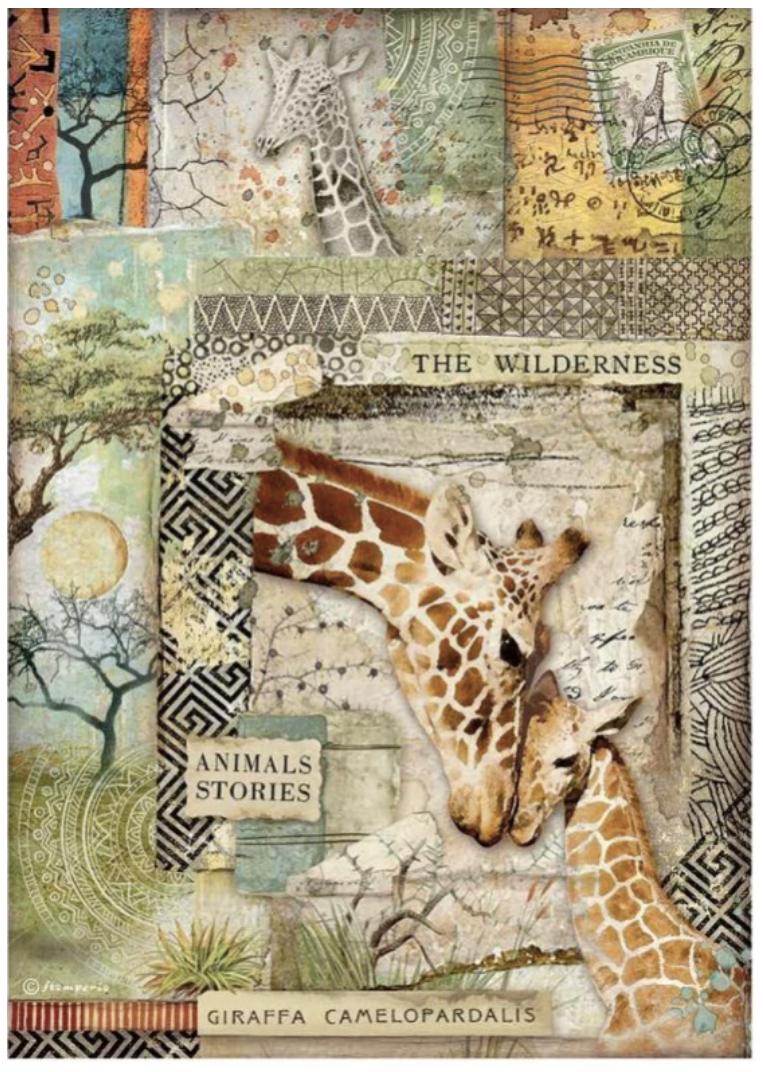 Stamperia - Rice Paper - Giraffe