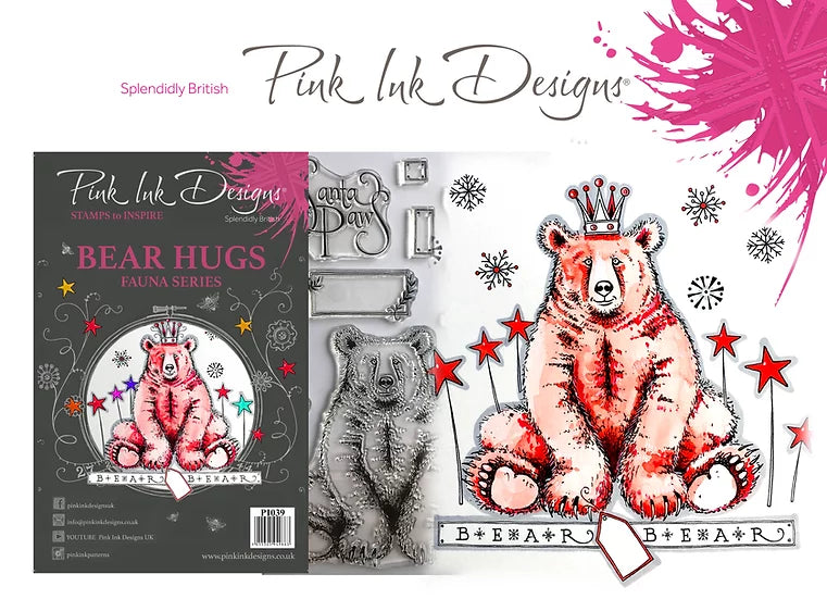 Pink Ink Designs  Stamps  - Fauna  Series - Bear Hugs