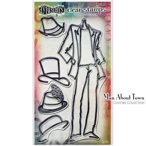 Dylusions Stamps Clear Stamps Couture Collection - Man About Town