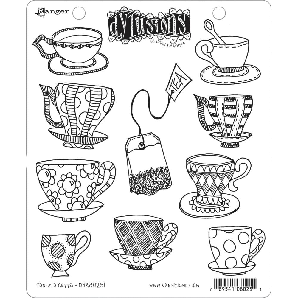 Dylusion stamps - Fancy a Cuppa