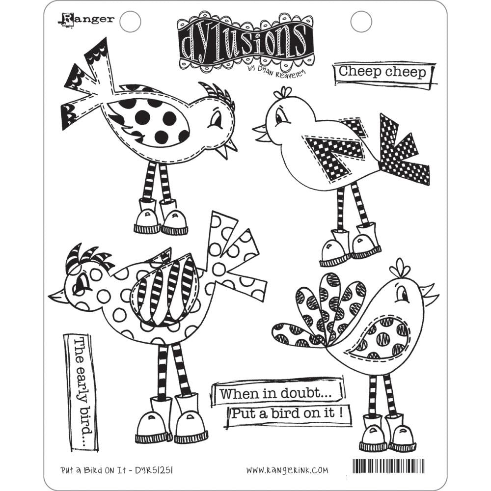Dylusions Stamps "PUT A BIRD ON IT "