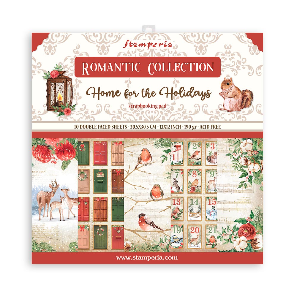 Stamperia -  Home for the Holidays   Paper collection  12 X12