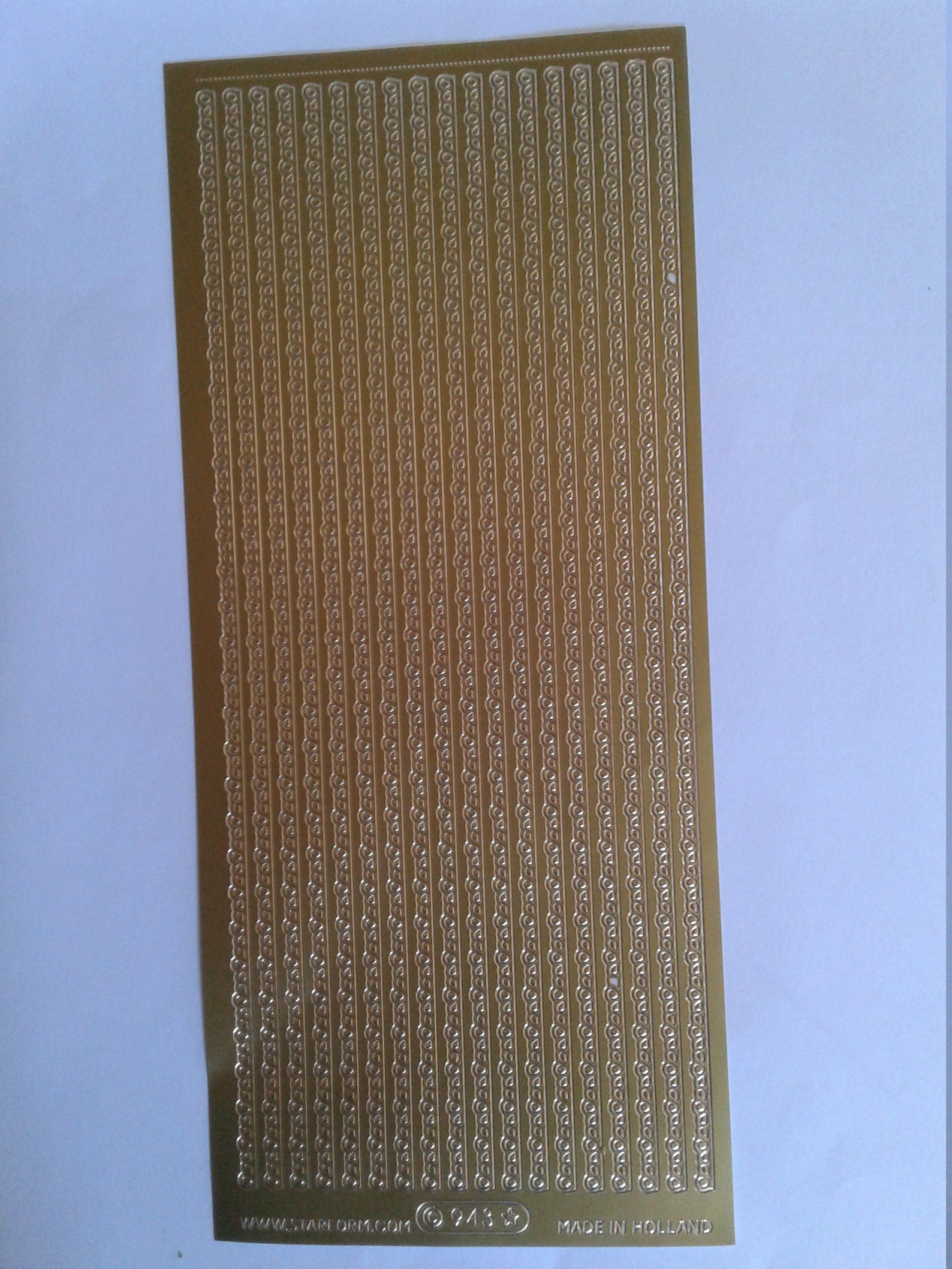 Starform Transparent Glitter Stickers  - Gold chain
