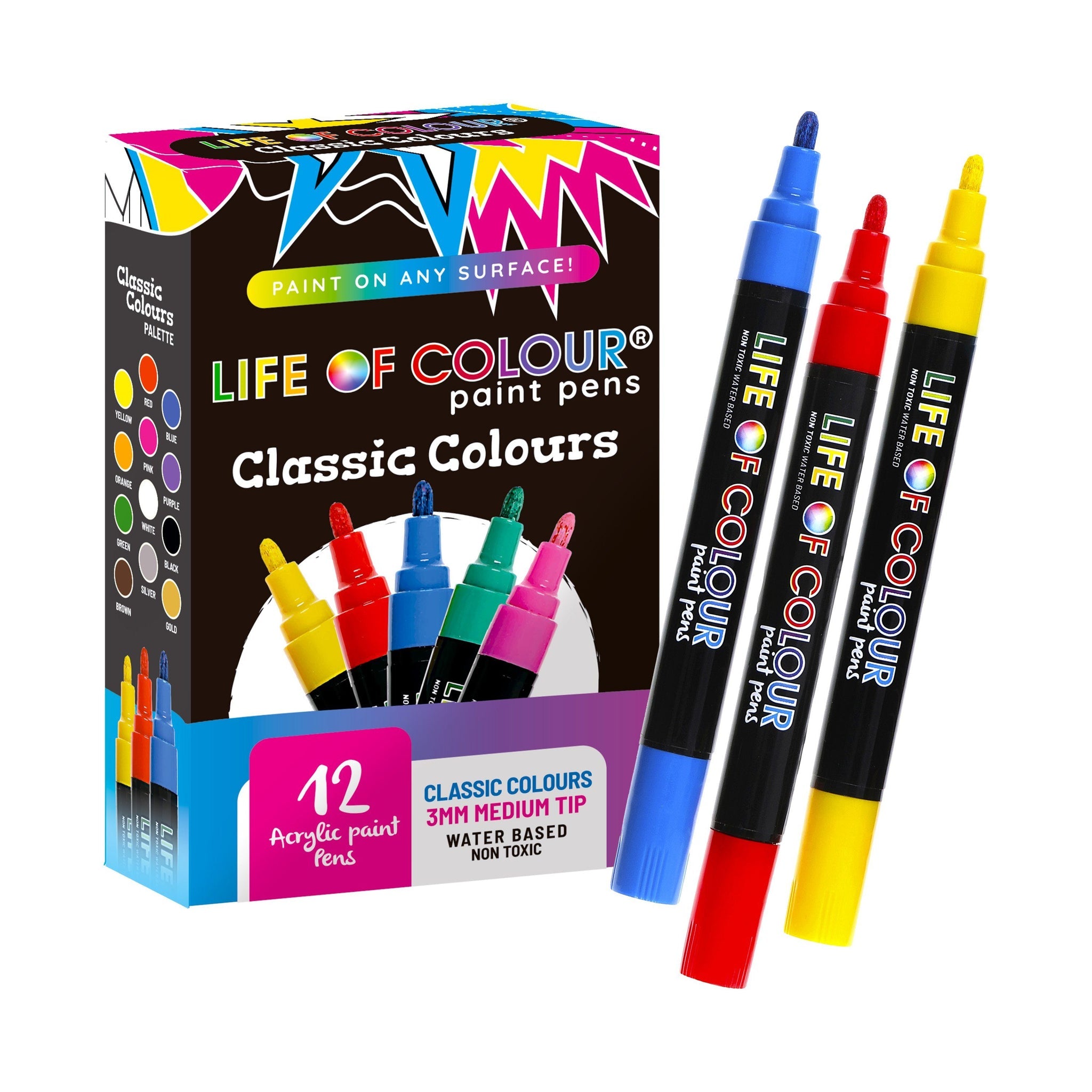 Life of Colour Paint Pens Classic colours