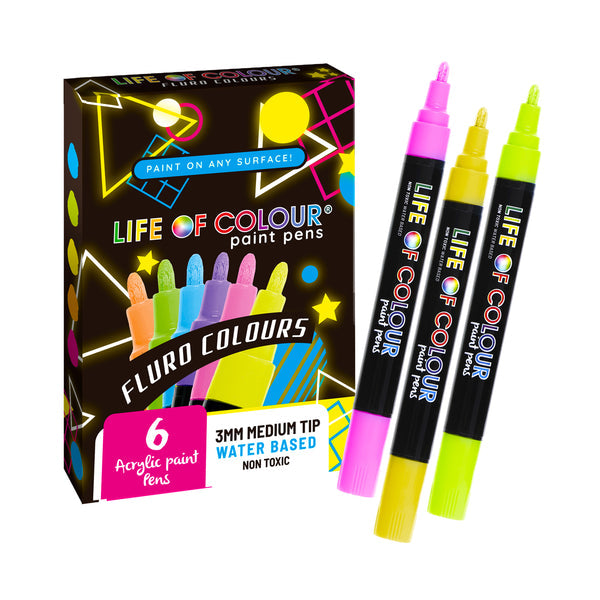 Life of Colour Paint Pens Fluro Pens