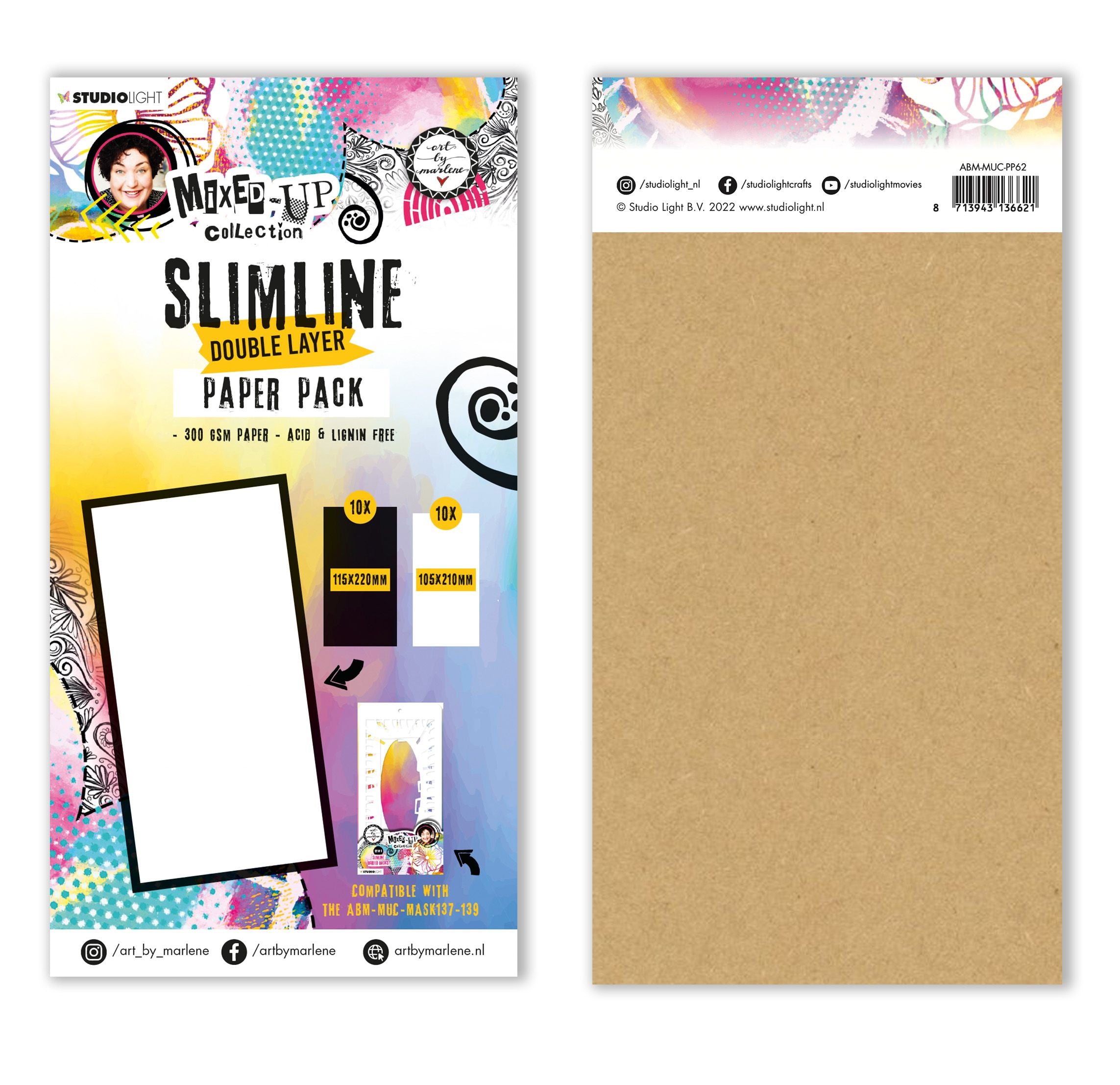 Art By Marlene-Mixed Up Collection-Slimline Double Layer paper pack