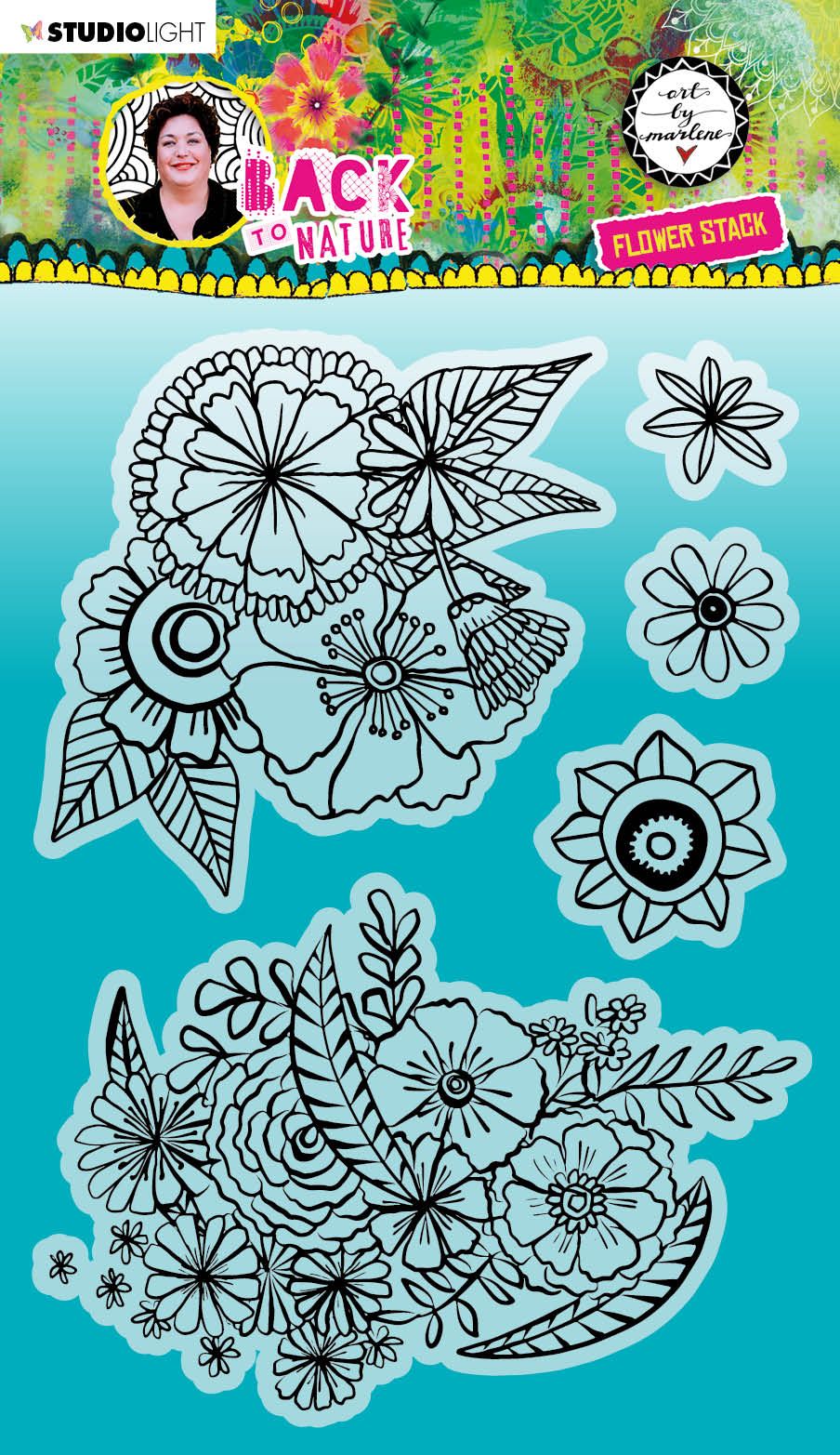 Art By Marlene Back to Nature CLEAR STAMP FLOWER STACK