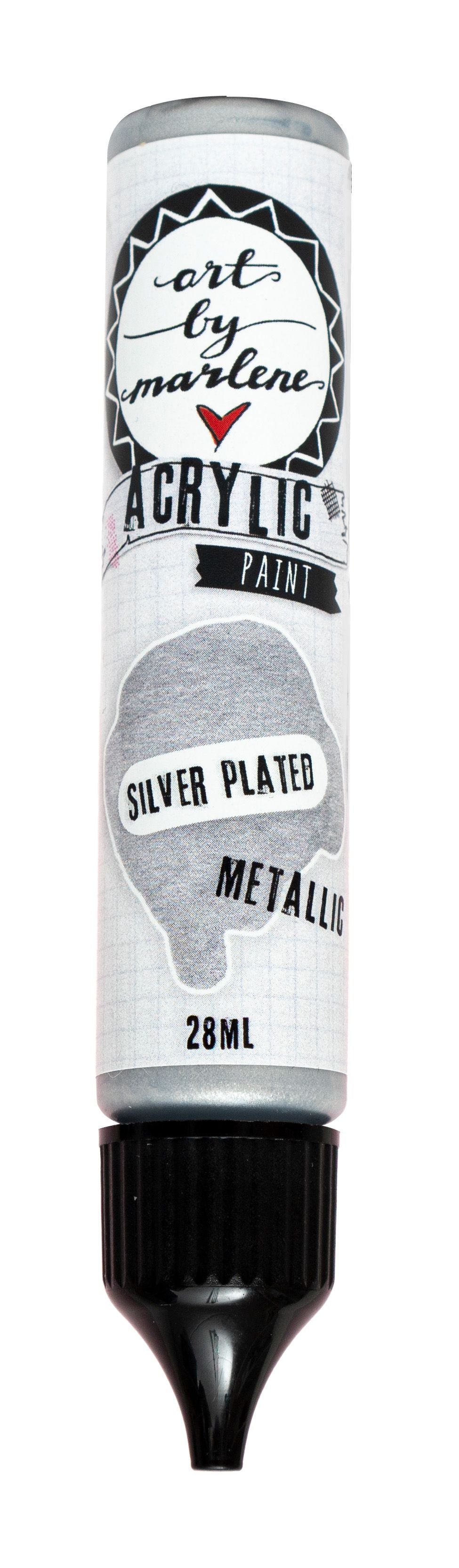 Art By Marlene - Acrylic Paint - Silver Plate Metalic