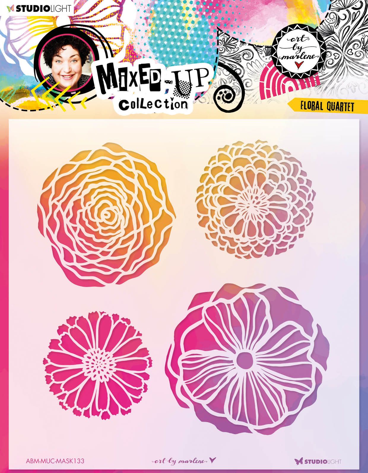 Art by Marlene-Mixed Up Collection-Floral Quartet-Stencils