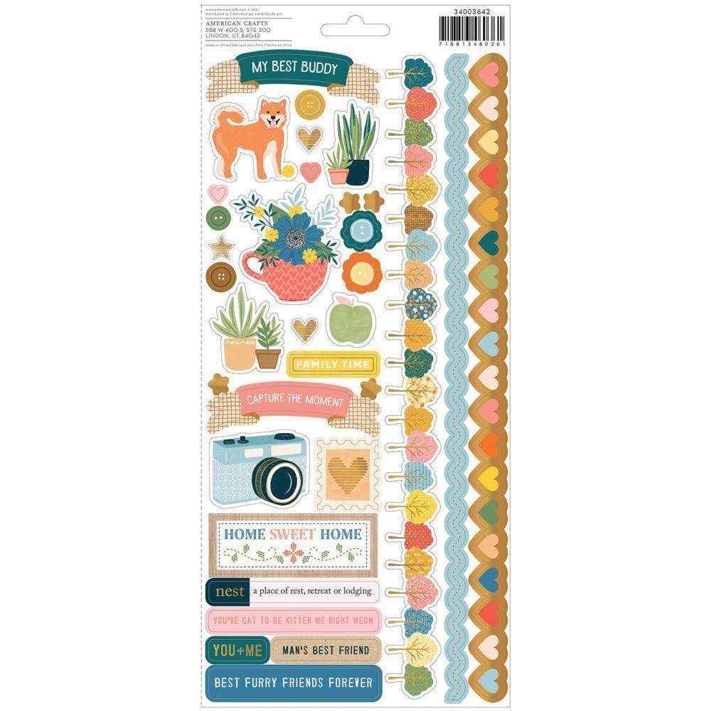 American Crafts  "Bungalow Lane"  Home sweet home stickers
