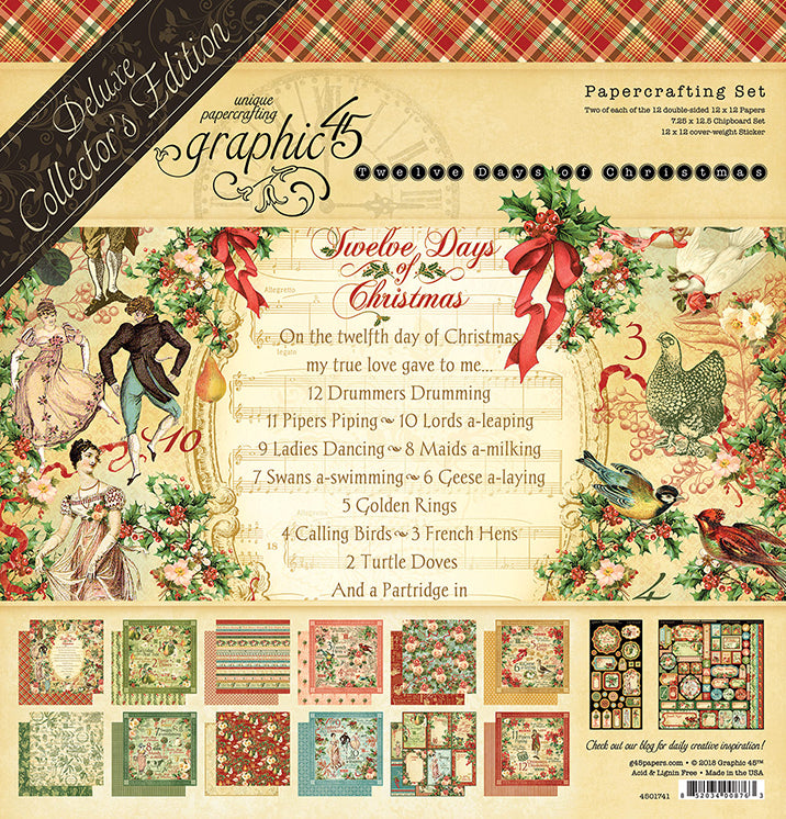 Graphic 45  Deluxe Collectors  Edition  Twelve Days of Christmas