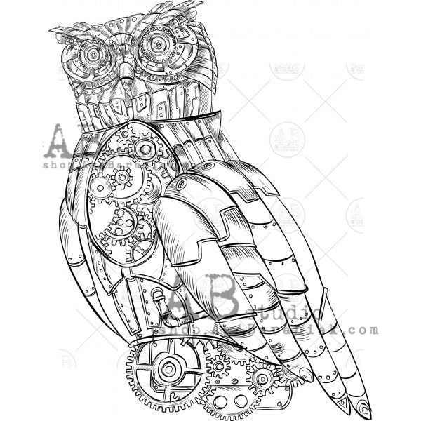 AB Studio - stamp- Steampunk Owl