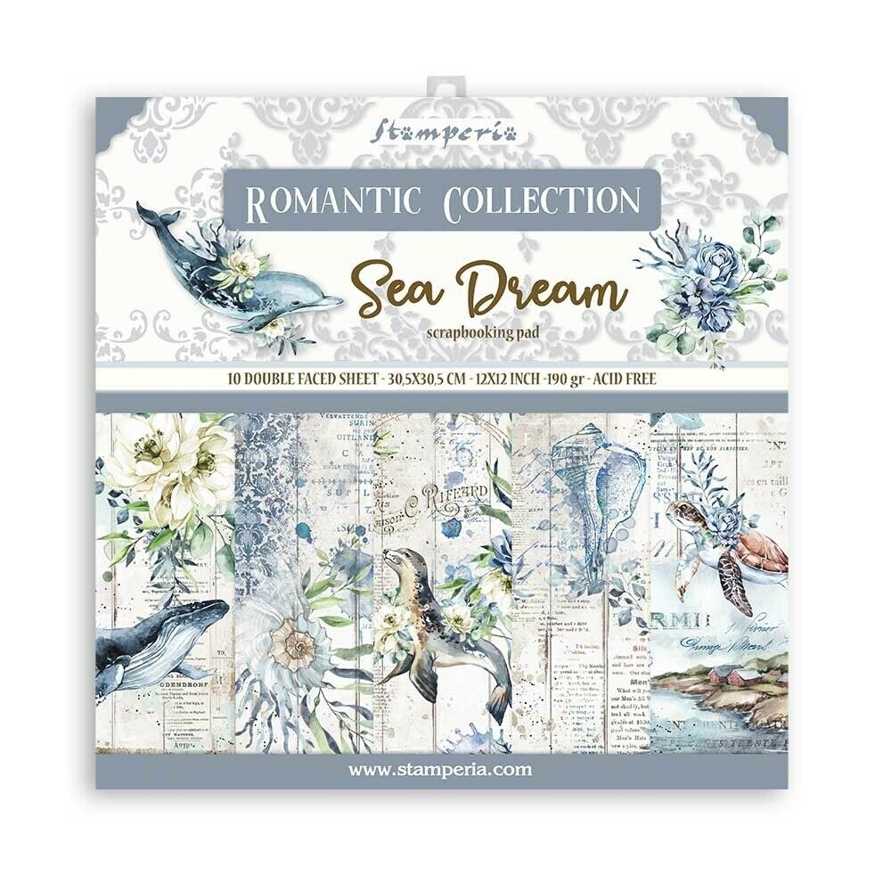Stamperia Romantic Collection - Sea Dream 8 x 8 Paper pad