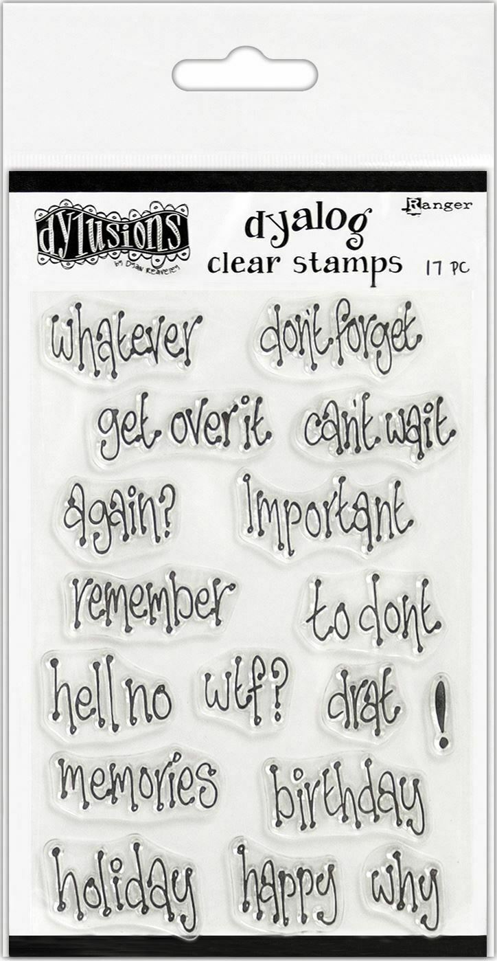 Dylusions Dyalog Clear stamps  Whatever