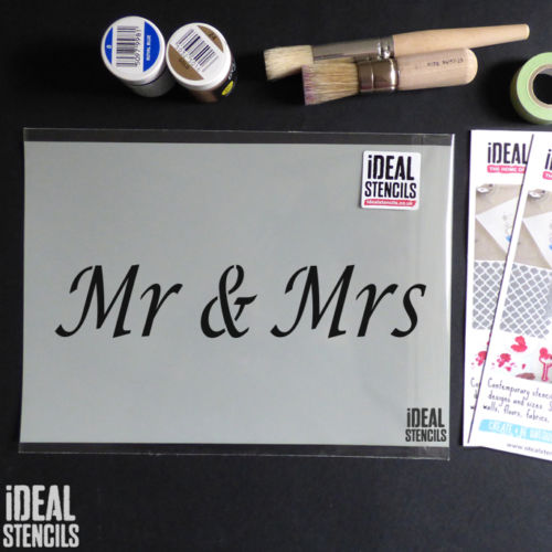 Mr and Mrs Rustic Sign Stencil