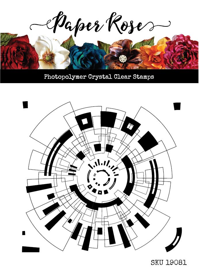 Paper Rose Stamp -Huds 4 x 4