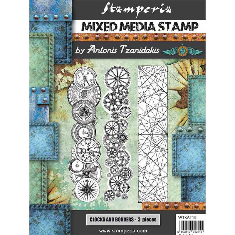 Stamperia Mix Media Stamp Clocks and Borders