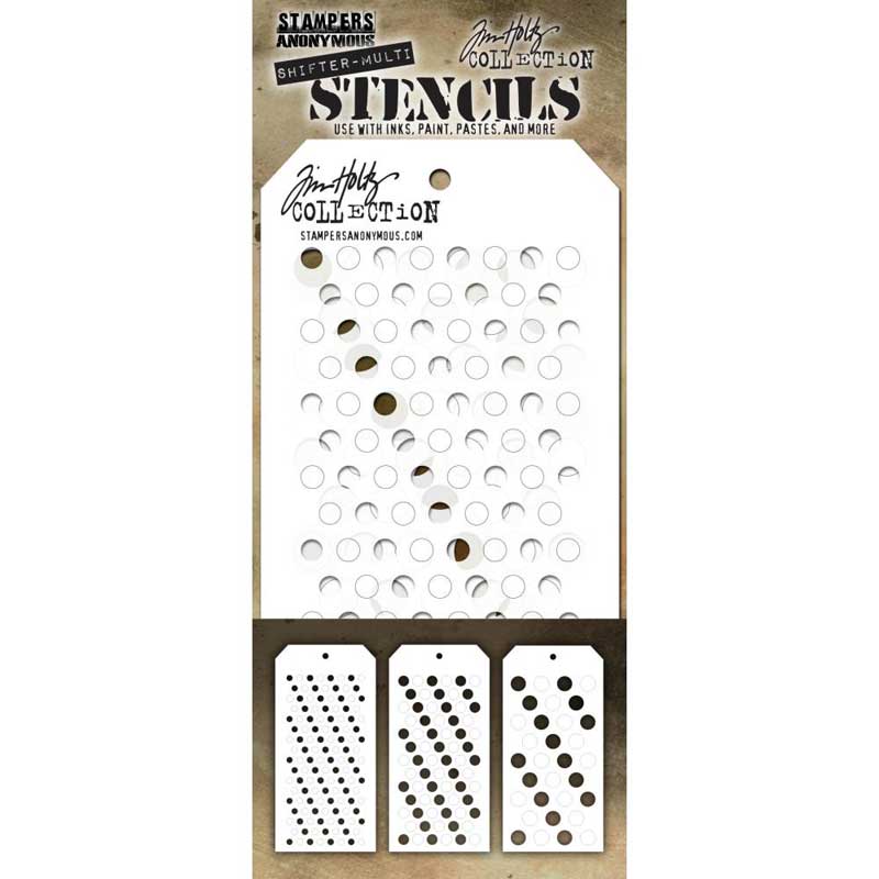 Tim Holtz- Stampers Anonymous  -  Shifter  Stencil Multi dots