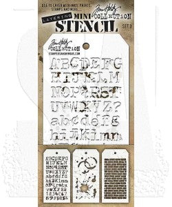 Tim Holtz - Stampers Anonymous - Mini Stencil Set 3