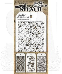 Tim Holtz - Stampers Anonymous - Mini Stencil Set 4