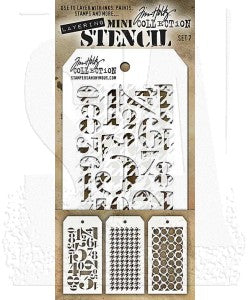 Tim Holtz - Stampers Anonymous - Mini Stencil Set 7