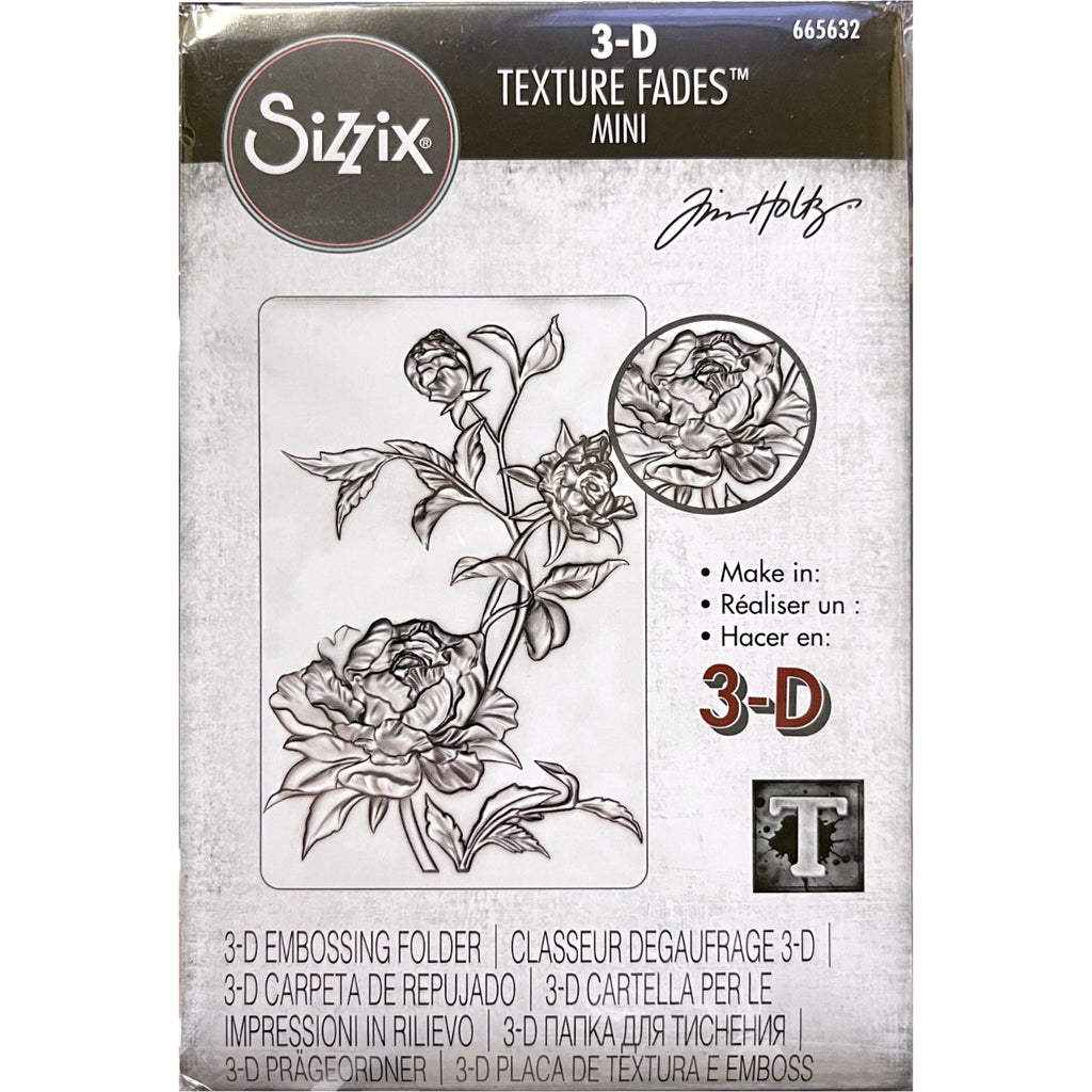 Sizzix 3D texture Fades - Mini  " Mini Roses "
