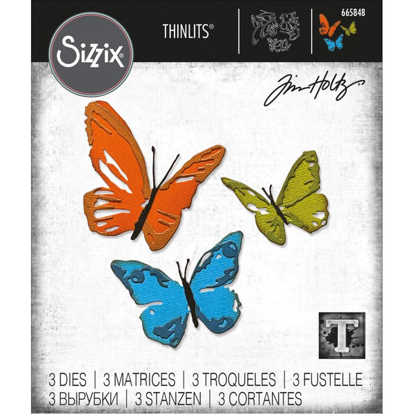 Tim Holtz - SIZZIX  - "THINLETS" -Brushstroke Butterflies "