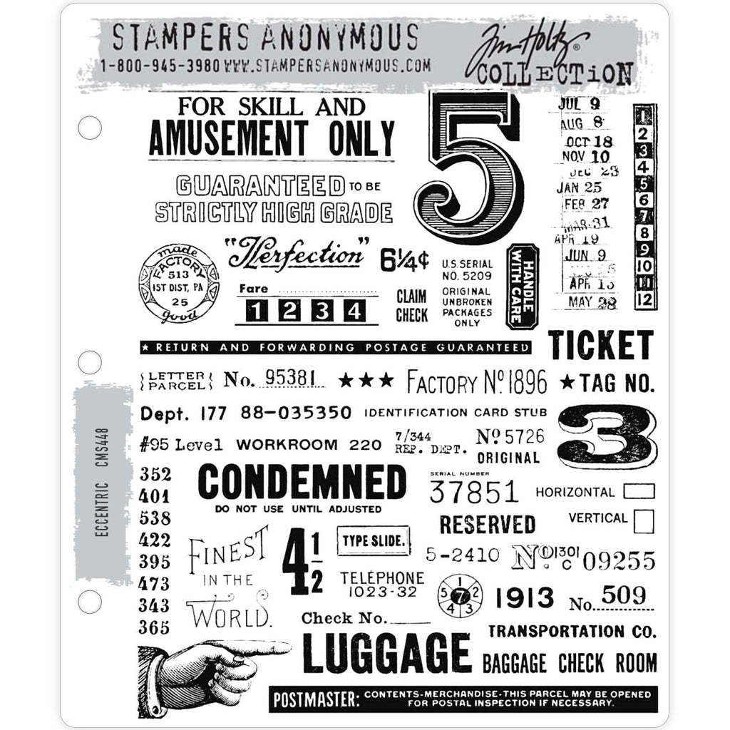 Tim Holtz -Stampers Anonymous   "ECCENTRIC  "