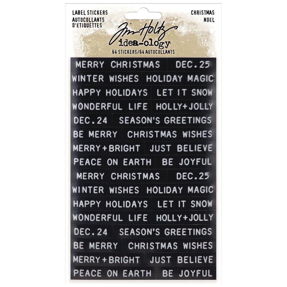 Tim Holtz Idea-ology Label  Stickers - Christmas Noel