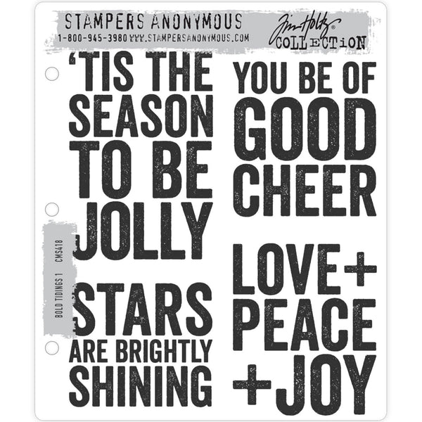 Tim Holtz-Stampers Anonymous stamp set-Bold Tidings 1