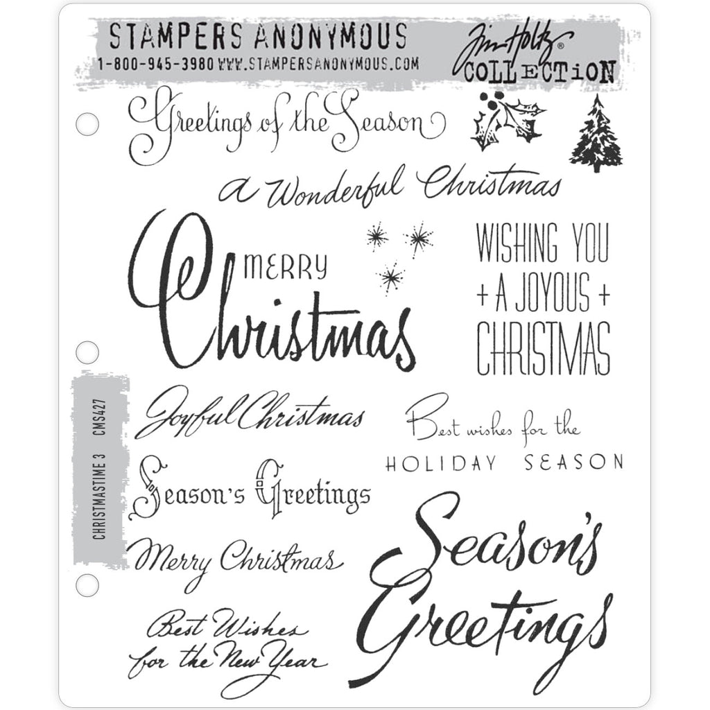 Tim Holtz-Stampers Anonymous stamp set-Christmastime 3